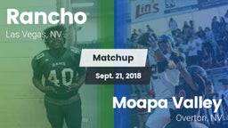 Matchup: Rancho  vs. Moapa Valley  2018