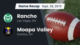 Recap: Rancho  vs. Moapa Valley  2019
