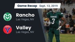 Recap: Rancho  vs. Valley  2019