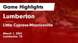 Lumberton  vs Little Cypress-Mauriceville  Game Highlights - March 1, 2024
