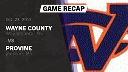Recap: Wayne County  vs. Provine  2015