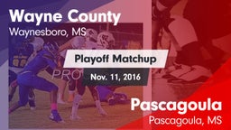 Matchup: Wayne County High vs. Pascagoula  2016