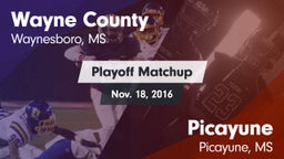 Matchup: Wayne County High vs. Picayune  2016
