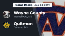 Recap: Wayne County  vs. Quitman  2019