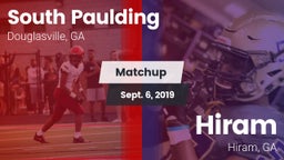 Matchup: South Paulding High vs. Hiram  2019