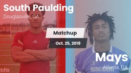 Matchup: South Paulding High vs. Mays  2019