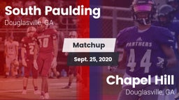 Matchup: South Paulding High vs. Chapel Hill  2020