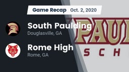 Recap: South Paulding  vs. Rome High 2020