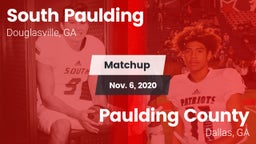 Matchup: South Paulding High vs. Paulding County  2020