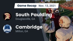 Recap: South Paulding  vs. Cambridge  2021