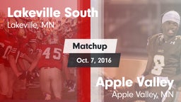 Matchup: Lakeville South vs. Apple Valley  2016