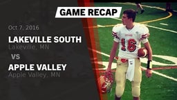 Recap: Lakeville South  vs. Apple Valley  2016