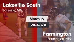 Matchup: Lakeville South vs. Farmington  2016