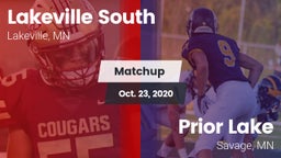 Matchup: Lakeville South vs. Prior Lake  2020