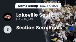 Recap: Lakeville South  vs. Section Semifinals 2020