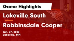 Lakeville South  vs Robbinsdale Cooper  Game Highlights - Jan. 27, 2018