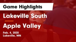 Lakeville South  vs Apple Valley  Game Highlights - Feb. 4, 2020