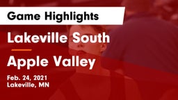 Lakeville South  vs Apple Valley  Game Highlights - Feb. 24, 2021