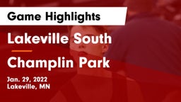 Lakeville South  vs Champlin Park  Game Highlights - Jan. 29, 2022