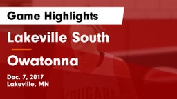 Lakeville South  vs Owatonna Game Highlights - Dec. 7, 2017
