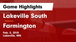 Lakeville South  vs Farmington  Game Highlights - Feb. 5, 2018