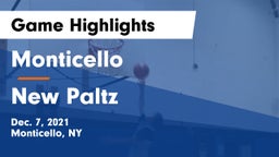 Monticello  vs New Paltz  Game Highlights - Dec. 7, 2021