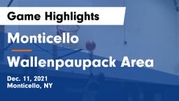 Monticello  vs Wallenpaupack Area  Game Highlights - Dec. 11, 2021