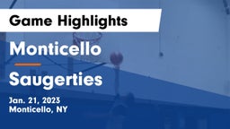 Monticello  vs Saugerties  Game Highlights - Jan. 21, 2023