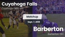 Matchup: Cuyahoga Falls High vs. Barberton  2018