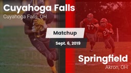 Matchup: Cuyahoga Falls High vs. Springfield  2019