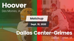 Matchup: Hoover  vs. Dallas Center-Grimes  2020