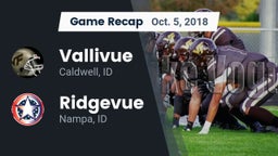 Recap: Vallivue  vs. Ridgevue 2018