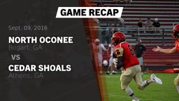 Recap: North Oconee  vs. Cedar Shoals  2016