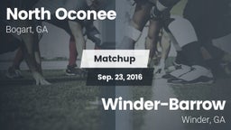 Matchup: North Oconee High vs. Winder-Barrow  2016