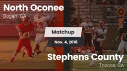 Matchup: North Oconee High vs. Stephens County  2016