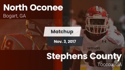 Matchup: North Oconee High vs. Stephens County  2017