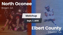 Matchup: North Oconee High vs. Elbert County  2018