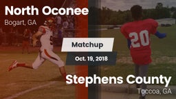 Matchup: North Oconee High vs. Stephens County  2018