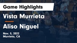 Vista Murrieta  vs Aliso Niguel  Game Highlights - Nov. 5, 2022