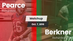 Matchup: Pearce  vs. Berkner  2016