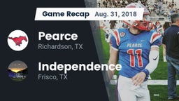 Recap: Pearce  vs. Independence  2018