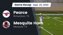 Recap: Pearce  vs. Mesquite Horn  2020