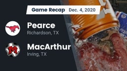 Recap: Pearce  vs. MacArthur  2020