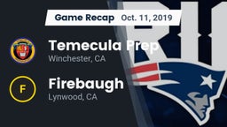 Recap: Temecula Prep  vs. Firebaugh  2019