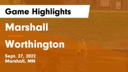 Marshall  vs Worthington  Game Highlights - Sept. 27, 2022