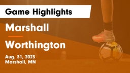 Marshall  vs Worthington  Game Highlights - Aug. 31, 2023