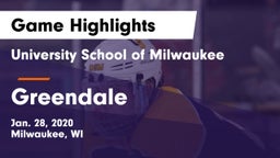 University School of Milwaukee vs Greendale Game Highlights - Jan. 28, 2020