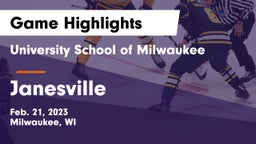 University School of Milwaukee vs Janesville  Game Highlights - Feb. 21, 2023