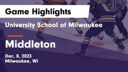 University School of Milwaukee vs Middleton Game Highlights - Dec. 8, 2023