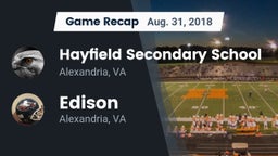 Recap: Hayfield Secondary School vs. Edison  2018